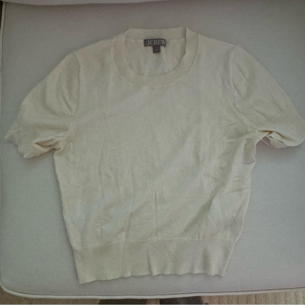 J. Crew Ivory Knit Top